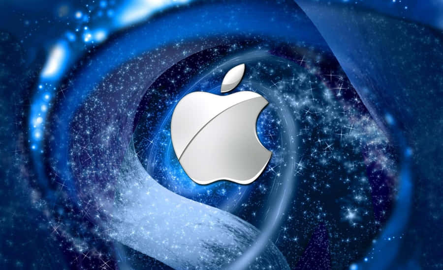 Blue Water Swirls Cool Mac Logo Wallpaper