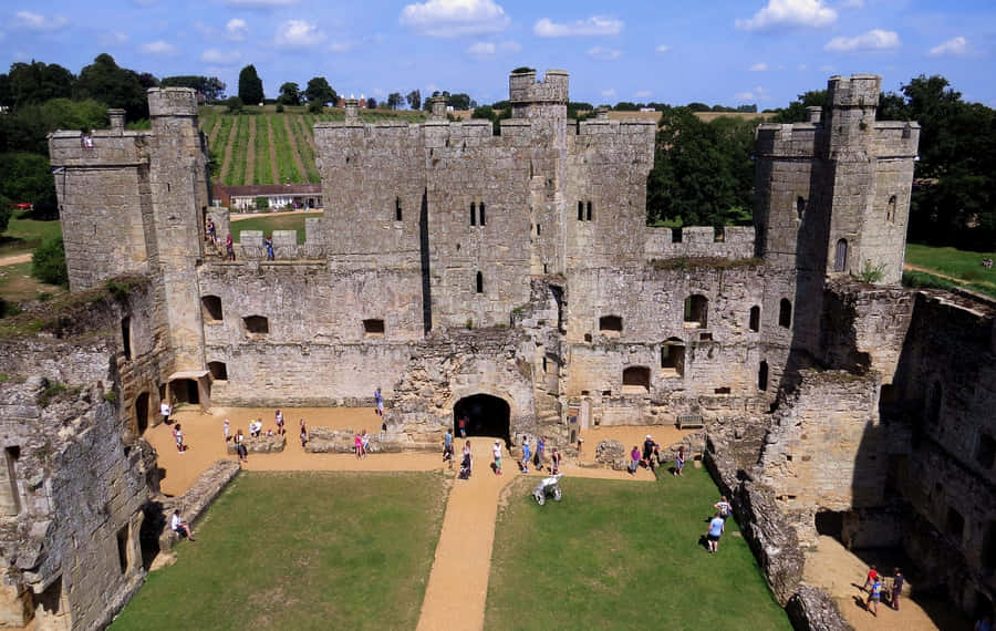 Bodiam Castle Interior Courtyard Wallpaper