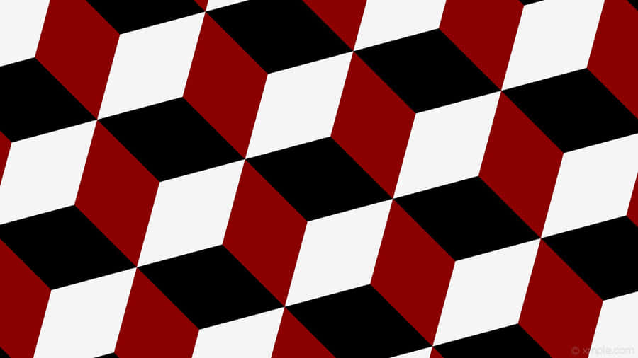 Bold And Contemporary Black, White And Red Abstract Art Wallpaper