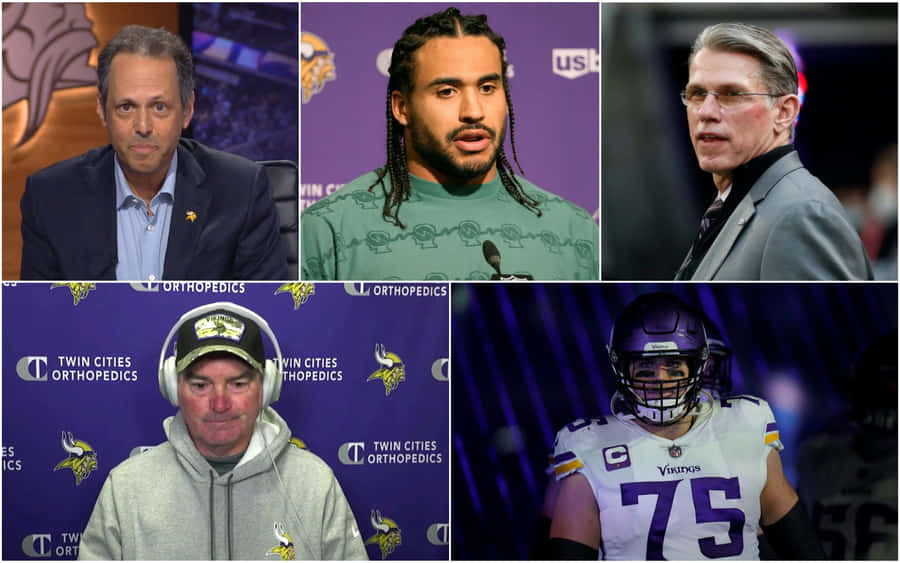 Brian O'neill With Minnesota Vikings Personalities Wallpaper