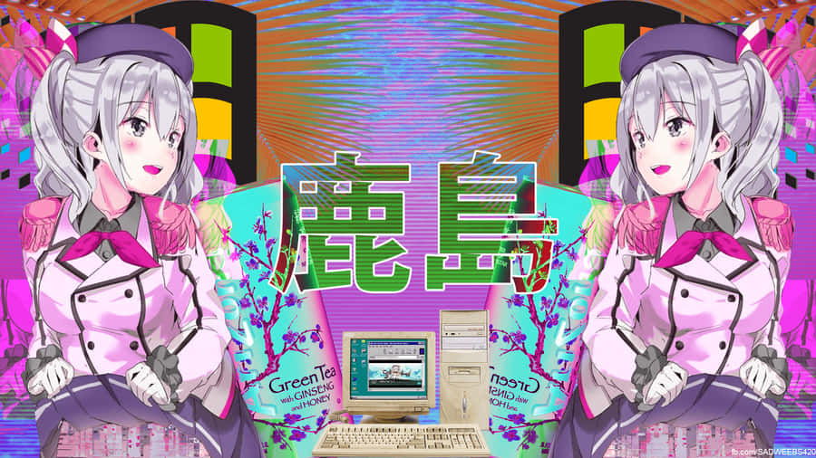 Brighten Up Your Desktop With This Cute Aesthetic Anime Image. Wallpaper