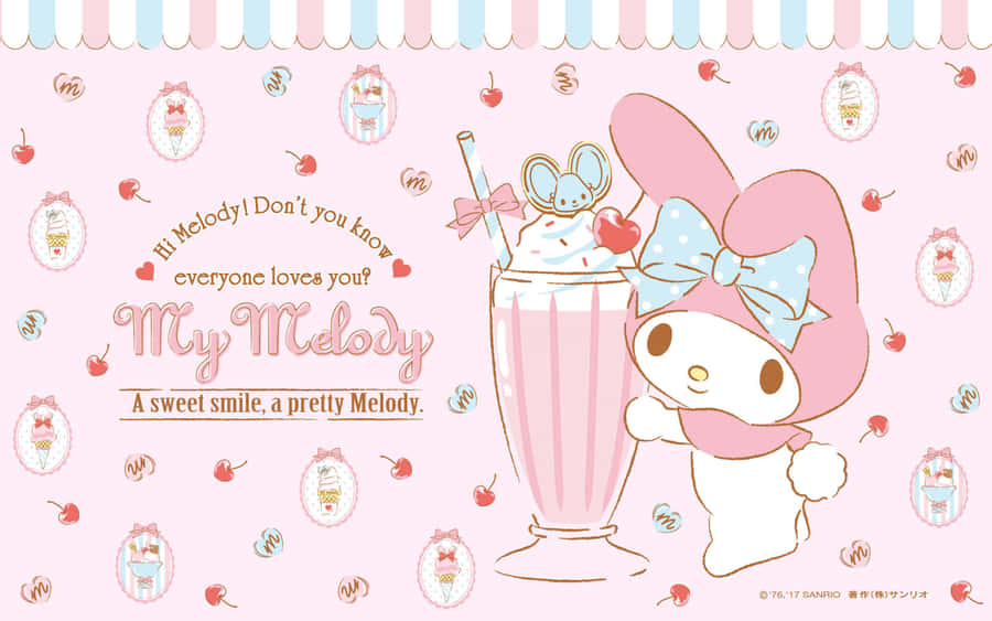 Bring An Adorable Touch To Your Desktop With A My Melody Design Wallpaper