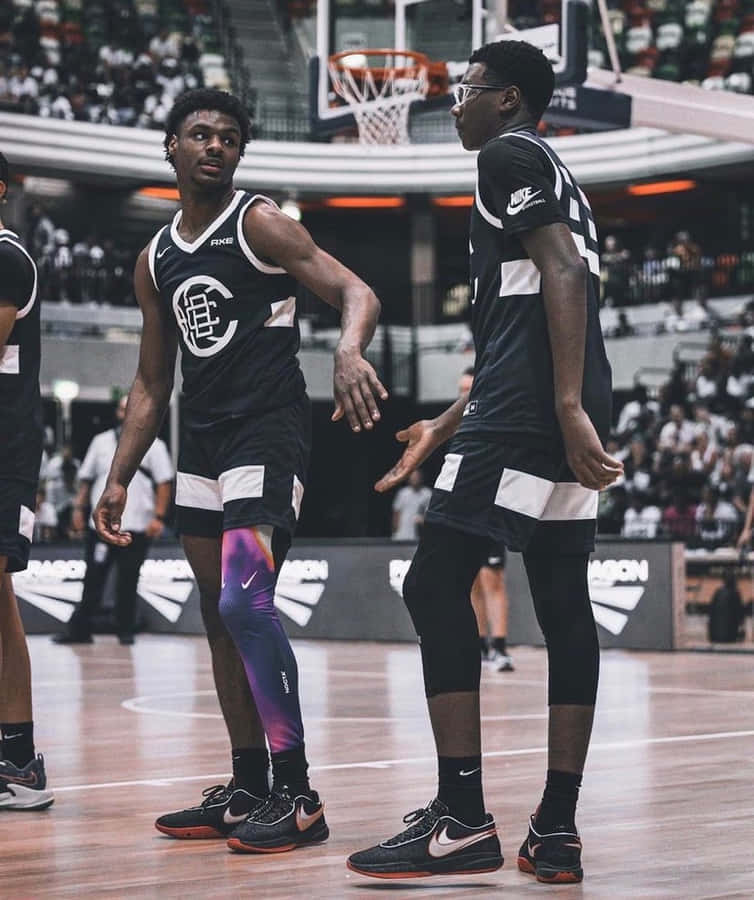 Bronny James In A Black Jersey Wallpaper