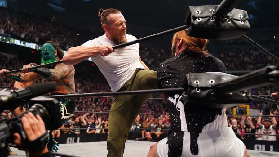 Bryan Danielson In Action At Aew Wallpaper