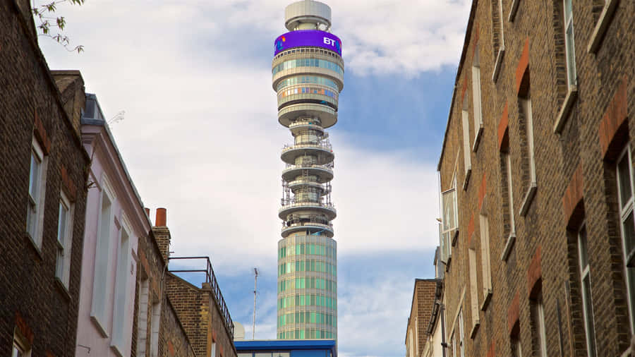 Bt Tower Between Buildings Desktop Wallpaper