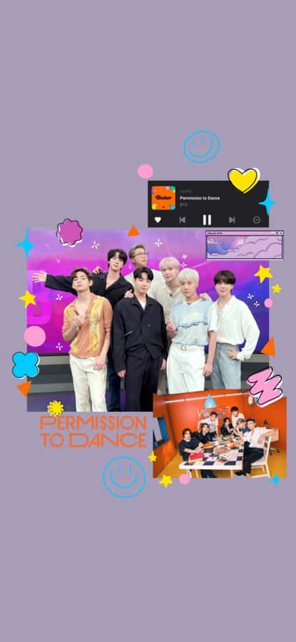 Bts' Permission To Dance Debut Album Cover Wallpaper