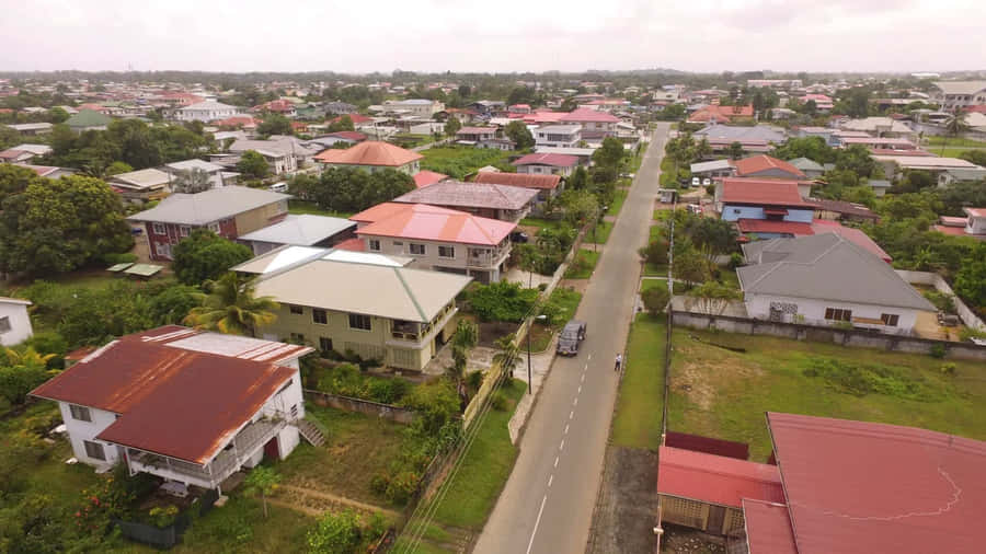 Bustling Life In Central Paramaribo Wallpaper
