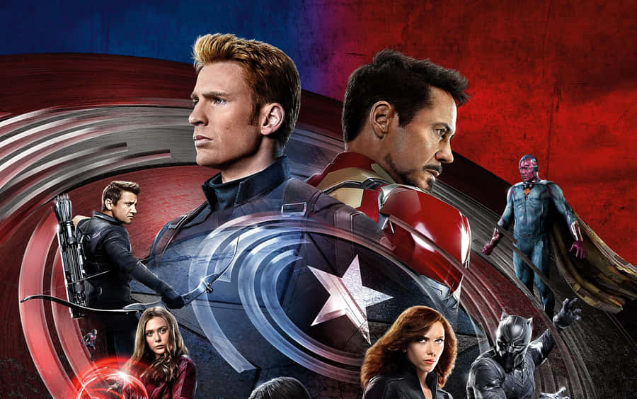 Captain America Leads A Heroic Charge In Endgame Wallpaper