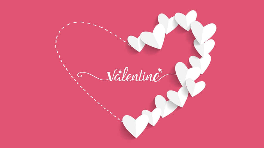 Caption: Celebrating Love - Pink Valentine's Day Wallpaper