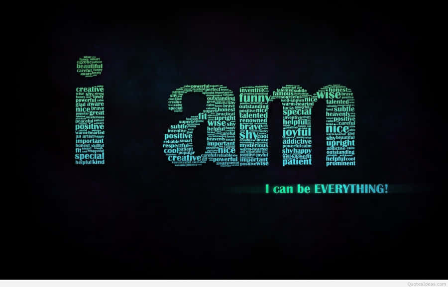 Caption: Embrace Positivity With This Powerful Motivational Message Wallpaper