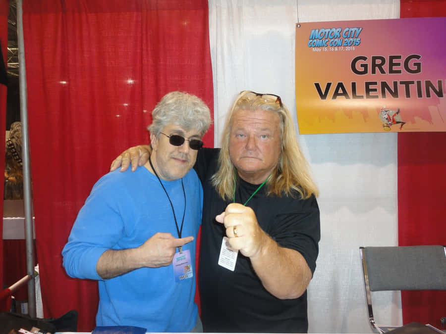 Caption: Greg Valentine Engaging Fans At Fanfest Wallpaper