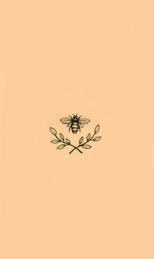 Captivating Aesthetic Bee On A Flower Wallpaper