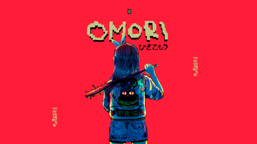 Captivating Artwork Of Red Aubrey From Omori Pfp Wallpaper
