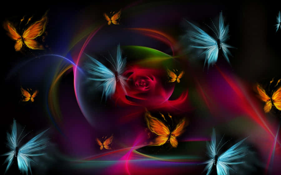 Captivating Dark Butterfly On A Mysterious Night Wallpaper