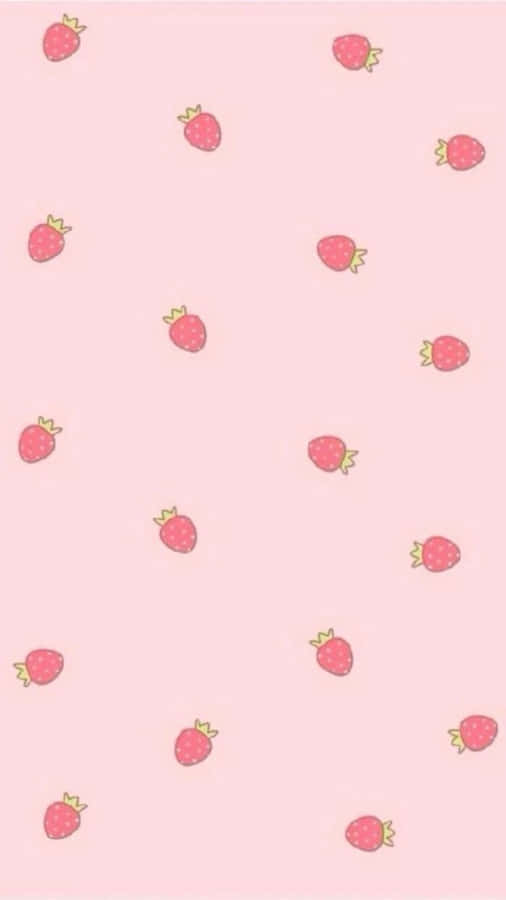 Captivating Pastel Strawberry Art Wallpaper