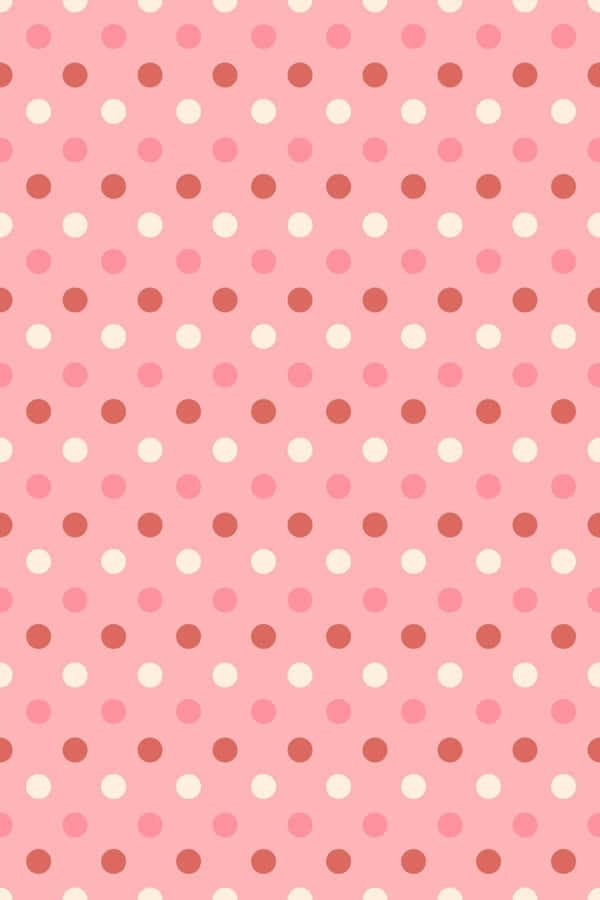 Captivating Pink And White Polka Dot Design Wallpaper