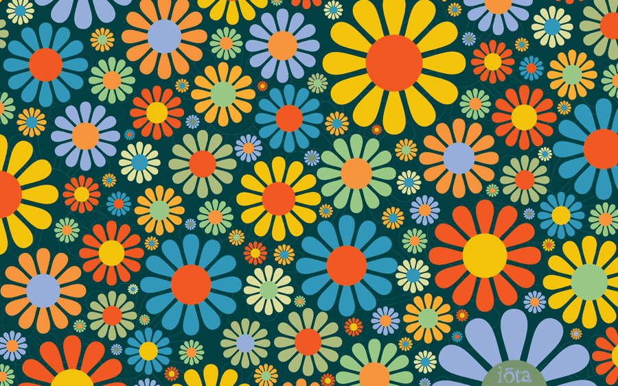 Capture Nostalgic Style With The 70s Floral Wallpaper Design. Wallpaper