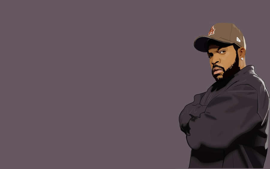 Cartoon Rapper Ice Cube Hip Hop Aesthetic Wallpaper