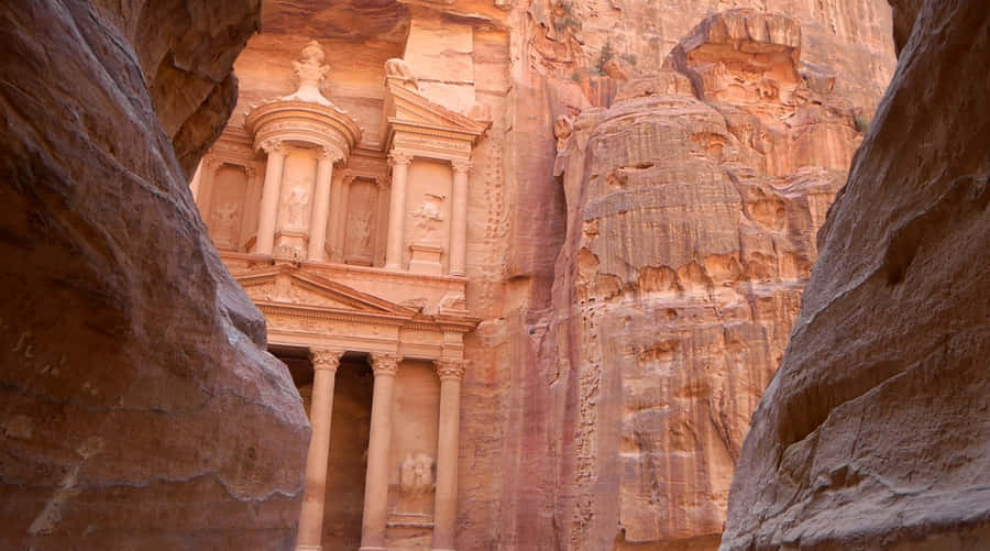 Cave View Of Historic Petra Wallpaper