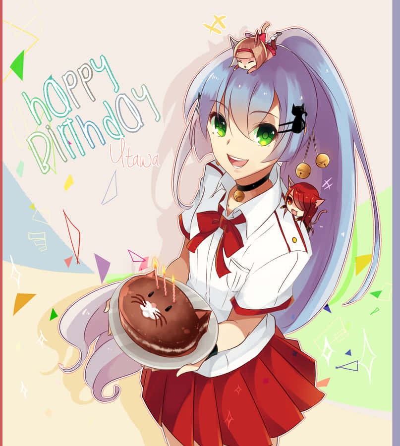 Celebrate Good Times And Make Magical Memories With This Happy Birthday Anime Wallpaper Wallpaper