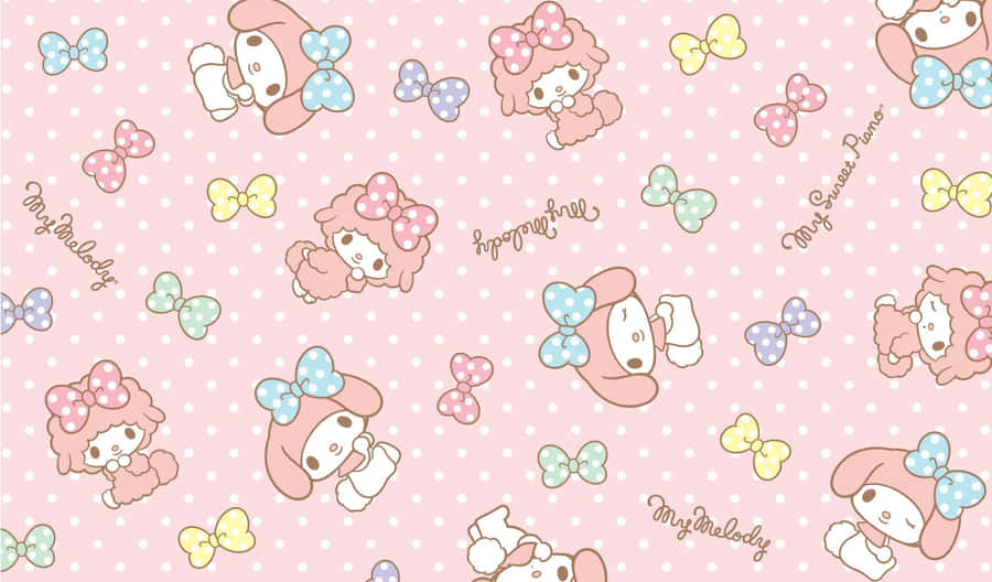 Celebrate Your Desk Space With My Melody Desktop Wallpaper