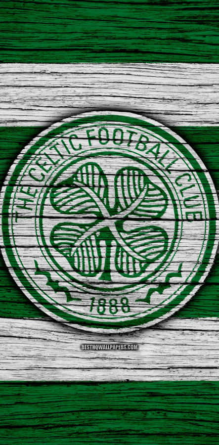 Celtic Fc Logo On A Wooden Background Wallpaper