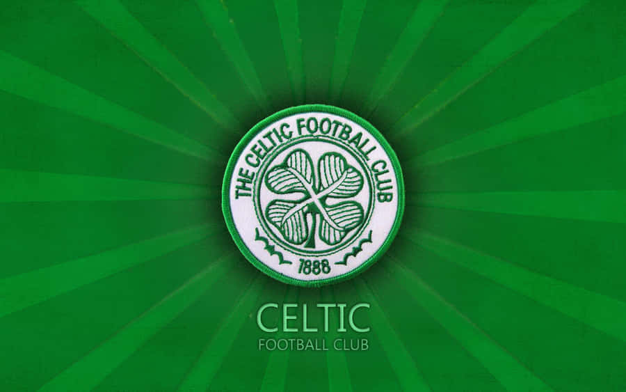 Celtic Fc Logo On Green Background Wallpaper