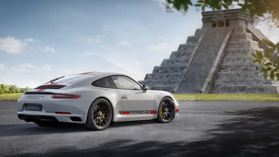Chichen Itza Mexico Porsche 911 Carrera Gts Wallpaper