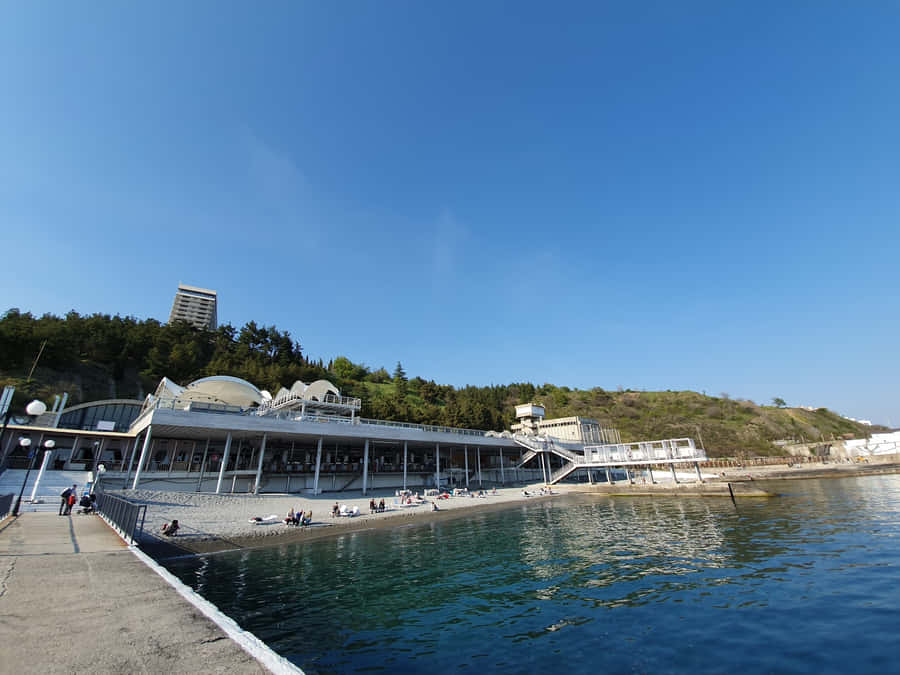 Chilling By Yalta Beach Wallpaper