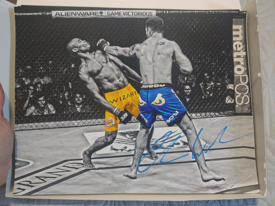 Chris Weidman Jabbing Anderson Silva Wallpaper