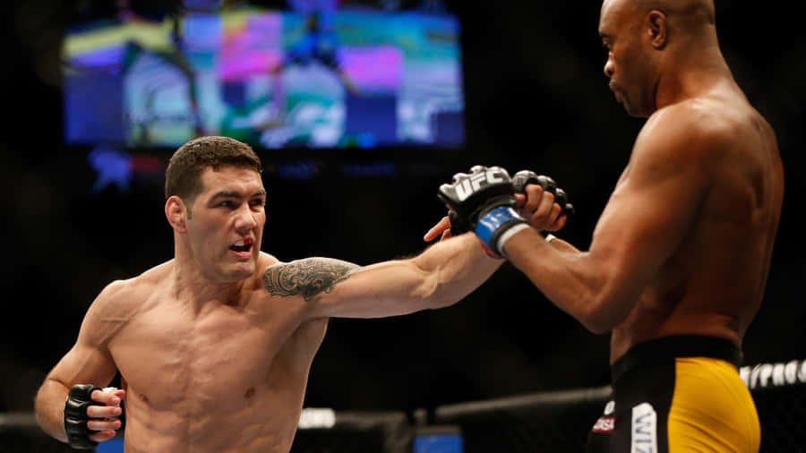 Chris Weidman Trying To Jab Wallpaper