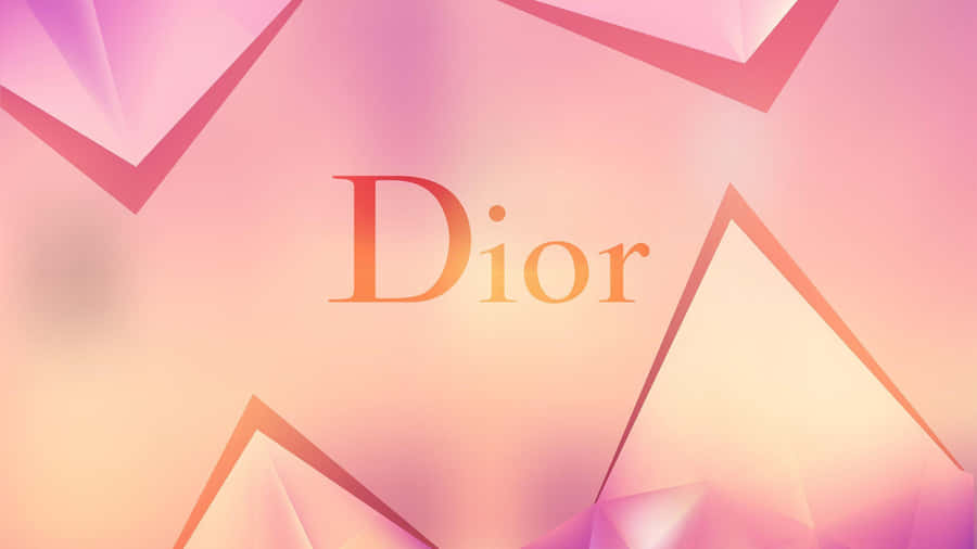 Christian Dior Logo Pink Background Wallpaper