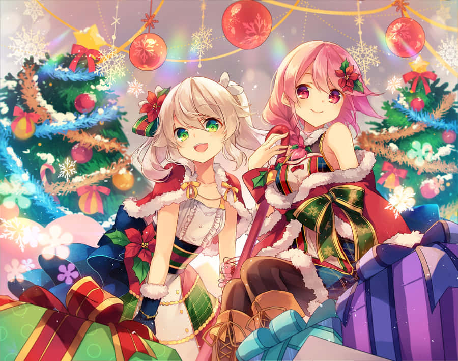 Christmas Anime Pfp Moe Girls Wallpaper
