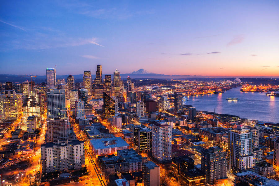 City View At Twilight Wallpaper