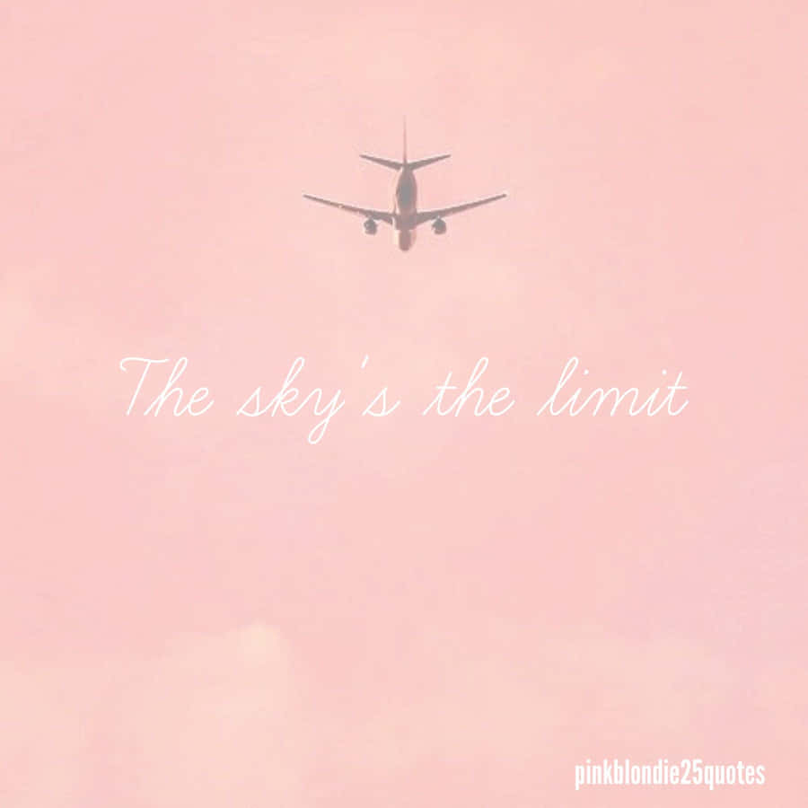 Climb Up High Aboard A Pink Plane Wallpaper
