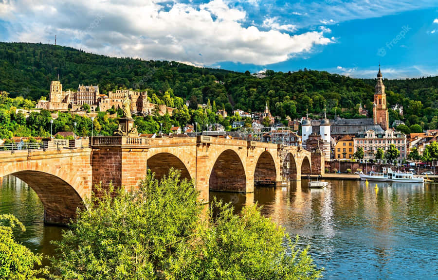 Cloudy Sky Over Heidelberg Castle Wallpaper