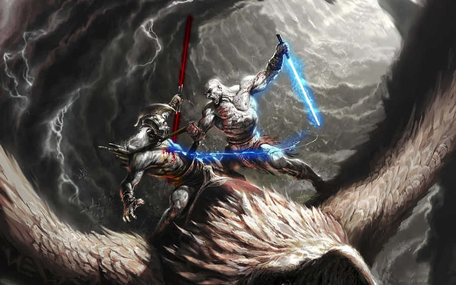 Conquer The World Of God Of War With Kratos Wallpaper