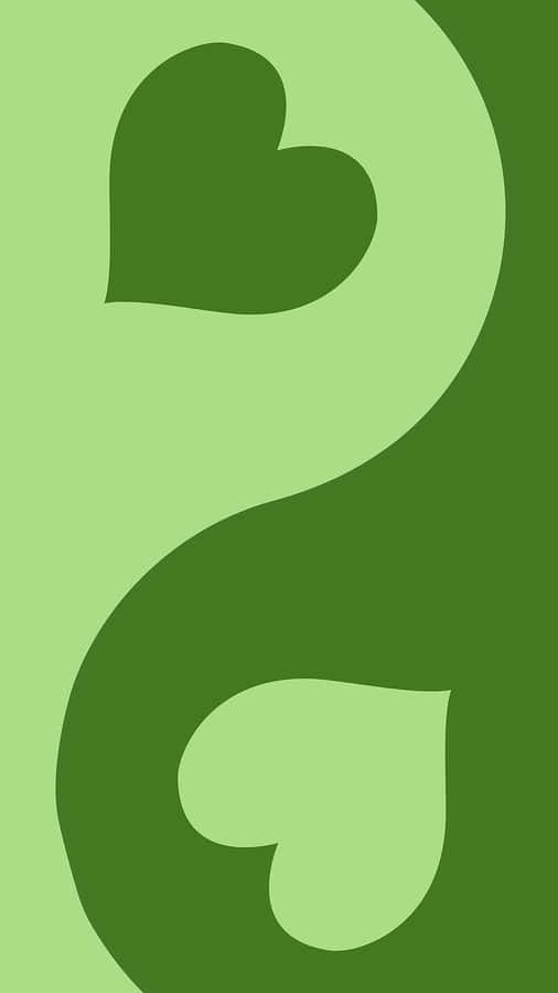 Cool And Trendy Mint Green Hearts Wallpaper