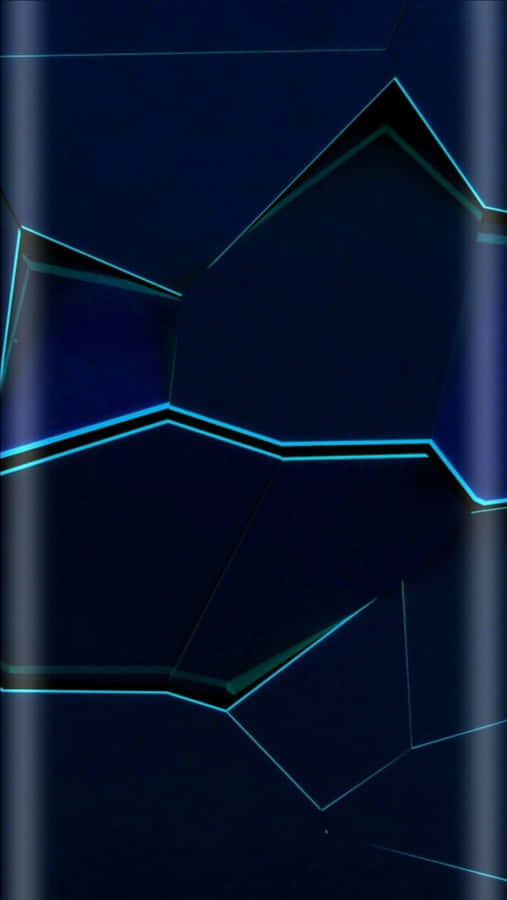 Cool Blue Abstract Iphone With Ideogram Design Wallpaper
