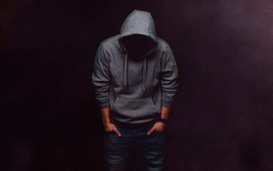 Cool Guy In Grey Hoodie Wallpaper