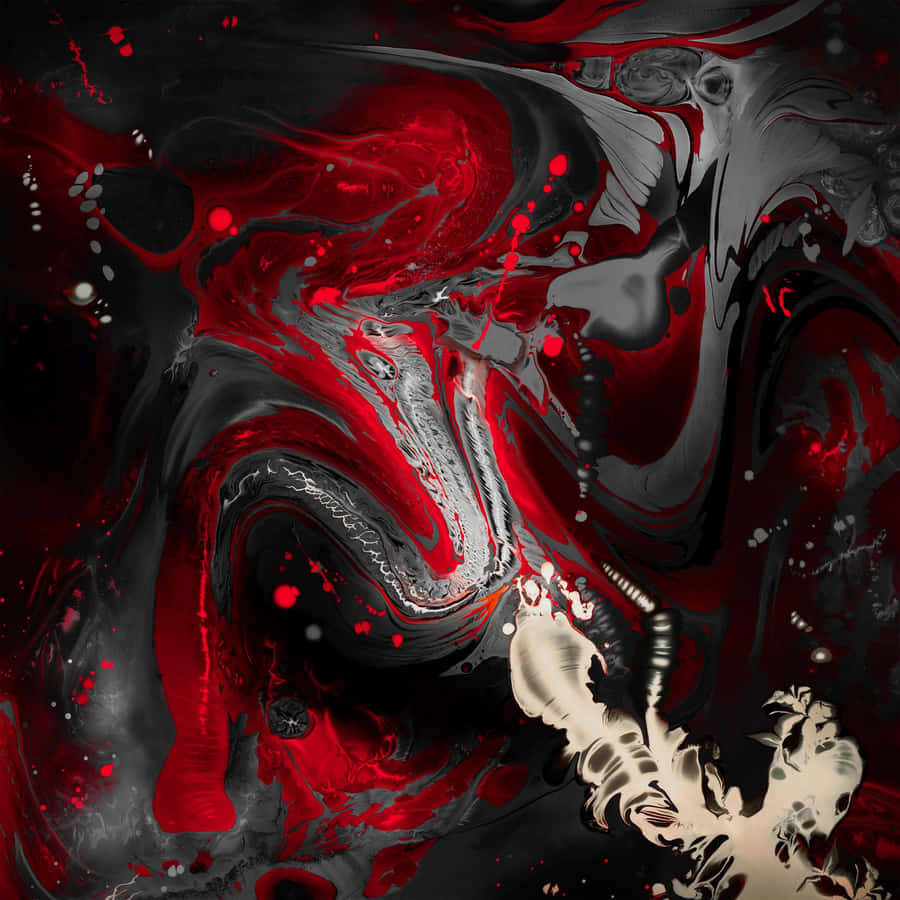 Cool Ipad Pro Red And Black Marble Wallpaper