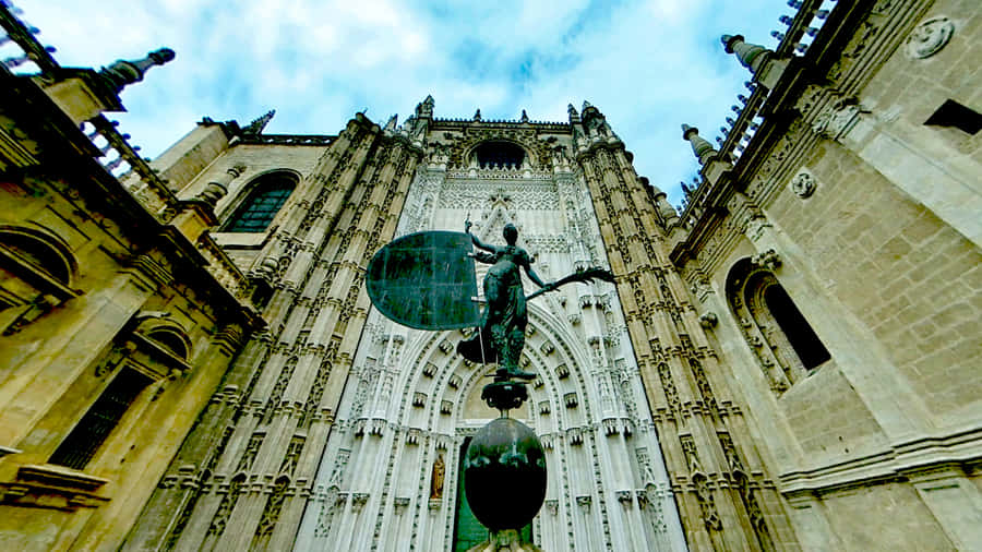 Cool-toned Photo Of Seville Cathedral Wallpaper