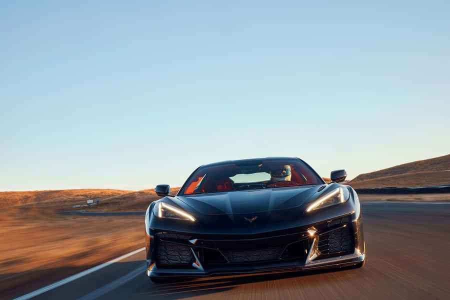 Corvette C8 Speedingon Track Wallpaper