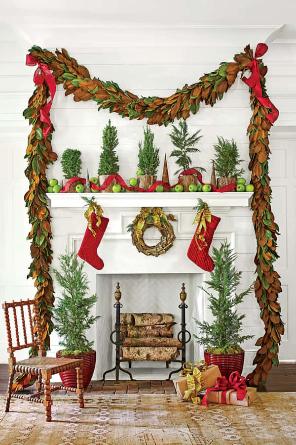 Cozy Farmhouse Christmas Wallpaper