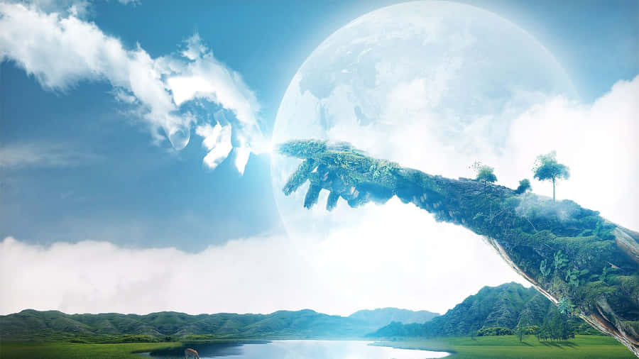 Create A Peaceful And Uplifting Environment With This Spiritual Desktop Wallpaper