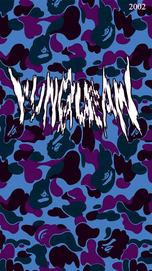 Create An Edgy, Stylish Look With Blue Bape Camo Wallpaper