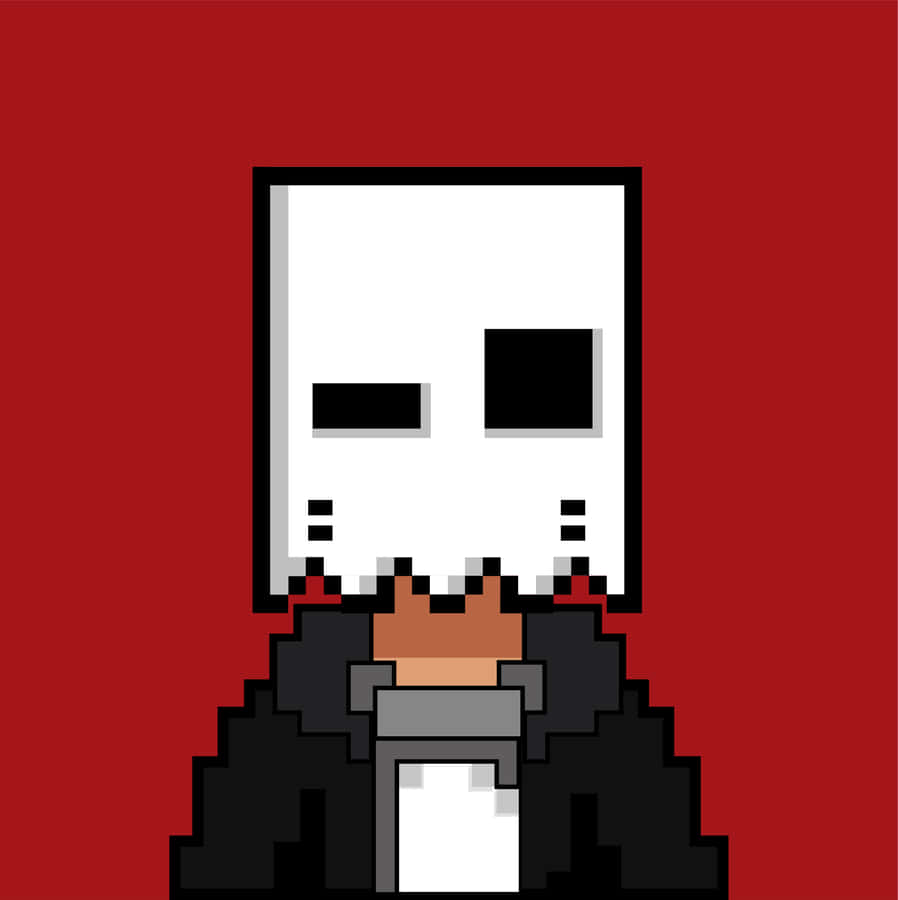 Creepy Pixel Red Pfp Wallpaper