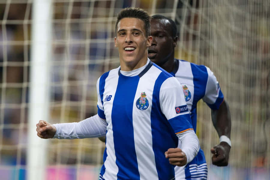 Cristian Tello Celebrating Goal F C Porto Wallpaper