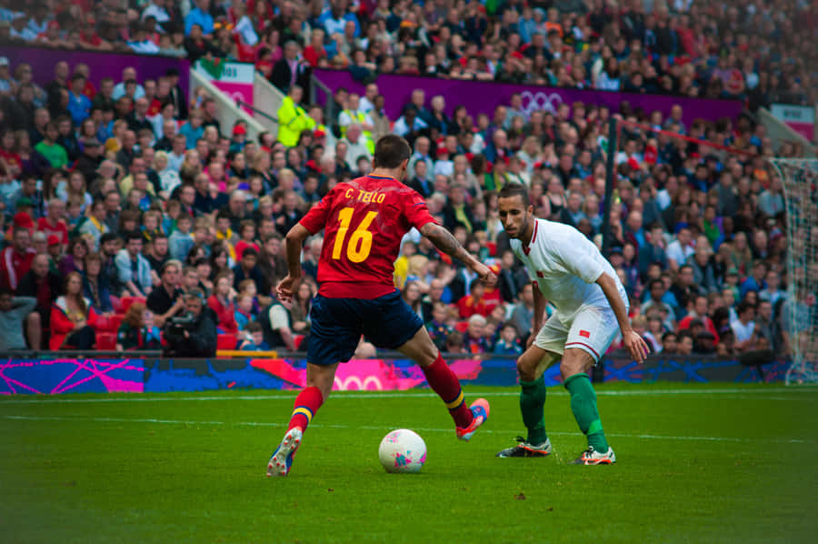 Cristian Tello Soccer Match Action Wallpaper