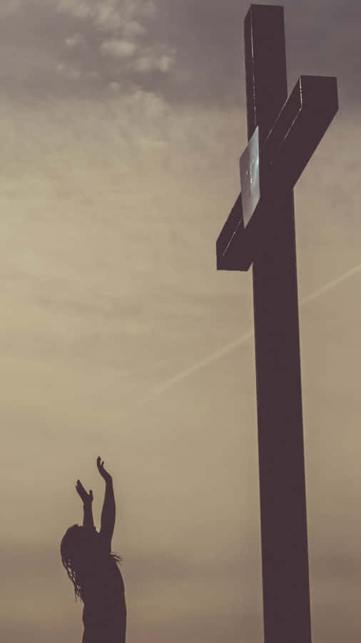 Cross Iphone In Picture Inside A Pocket Wallpaper